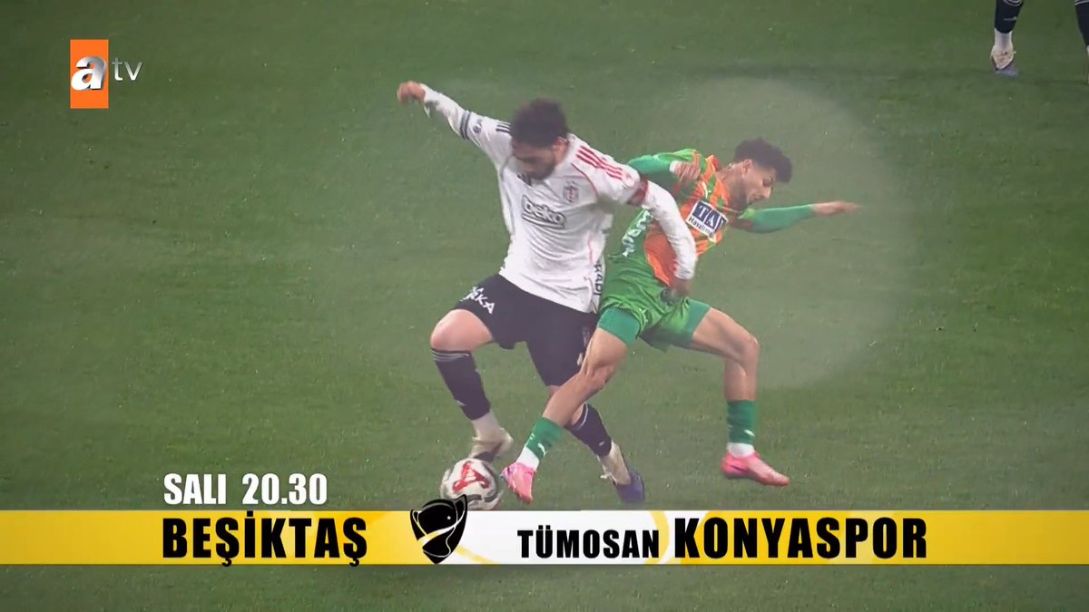 Kupa heyecanı atv'de yaşanacak! 🏆 ⚽#Beşiktaş 🆚 #Konyaspor 🕣Salı 20.30 🏟️ Tüpraş Stadyumu #atv #ZTK