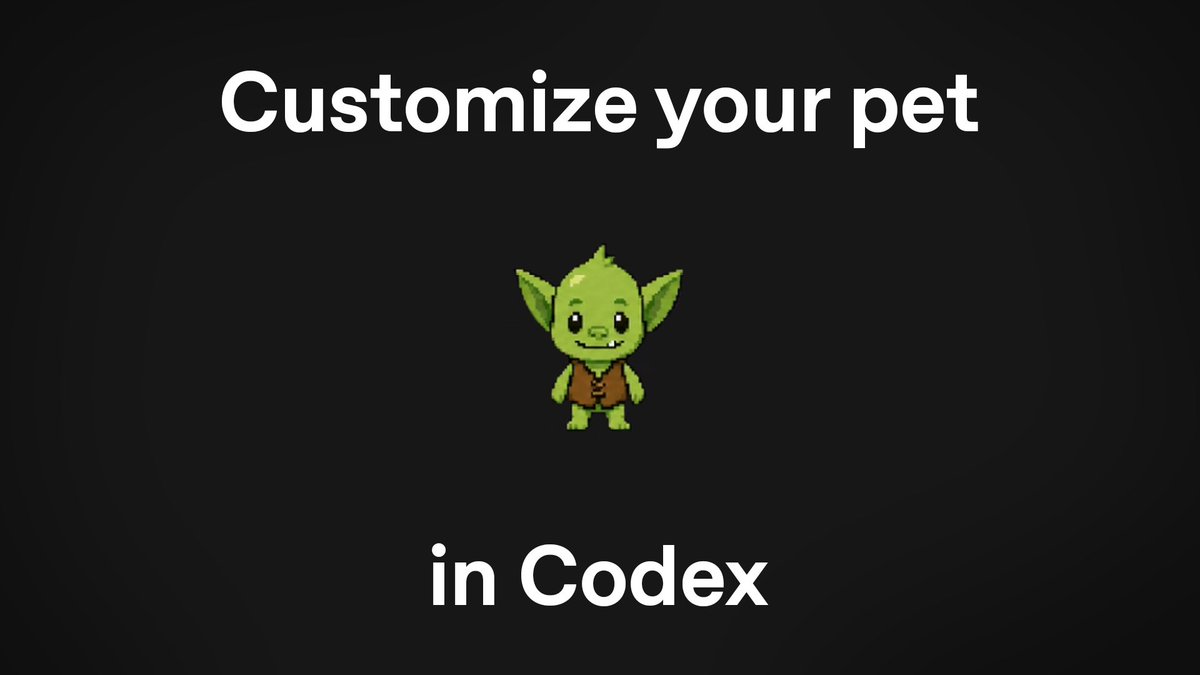 Customize your Codex pet with /hatch