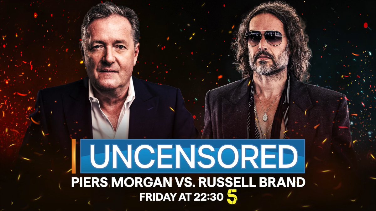 Tune in tonight for exclusive content and the interview everyone has been talking about... Watch Piers Morgan vs Russell Brand on Channel 5 at 10:30pm 👇 📺 Piers Morgan | Channel 5