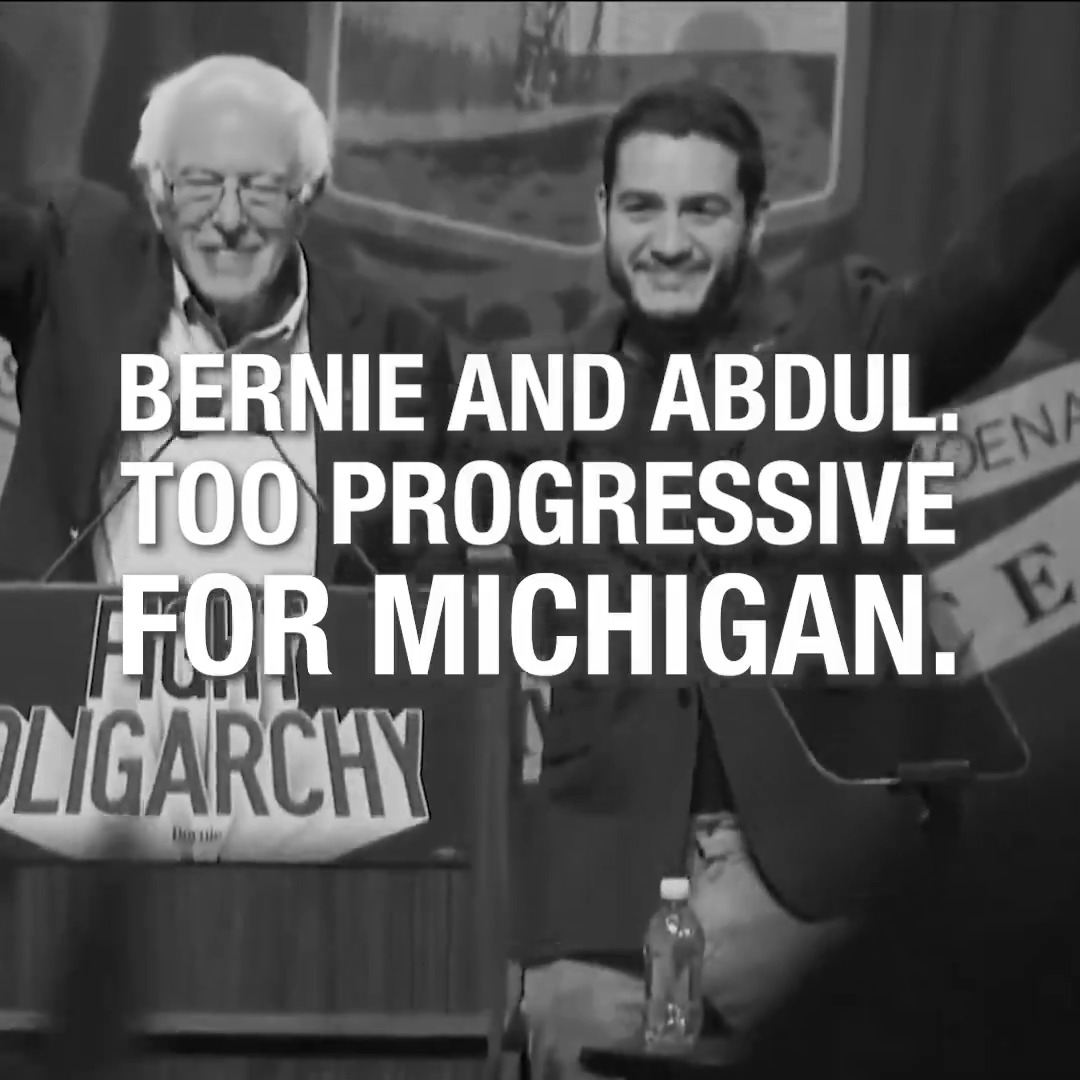 Bernie Sanders is coming to Michigan this weekend to rally for his socialist buddy Abdul El-Sayed. One thing is certain — their radical policies are dangerous, wrong, and too extreme for Michigan.