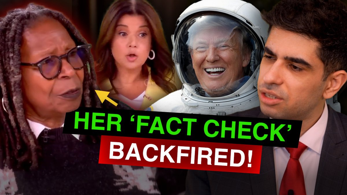 My take on Whoopi seriously fact-checking Trump’s humorous comments about becoming an astronaut: