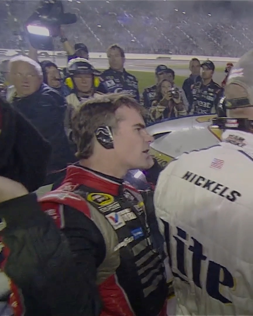 Jeff was most certainly NOT happy. Jeff Gordon | Brad Keselowski