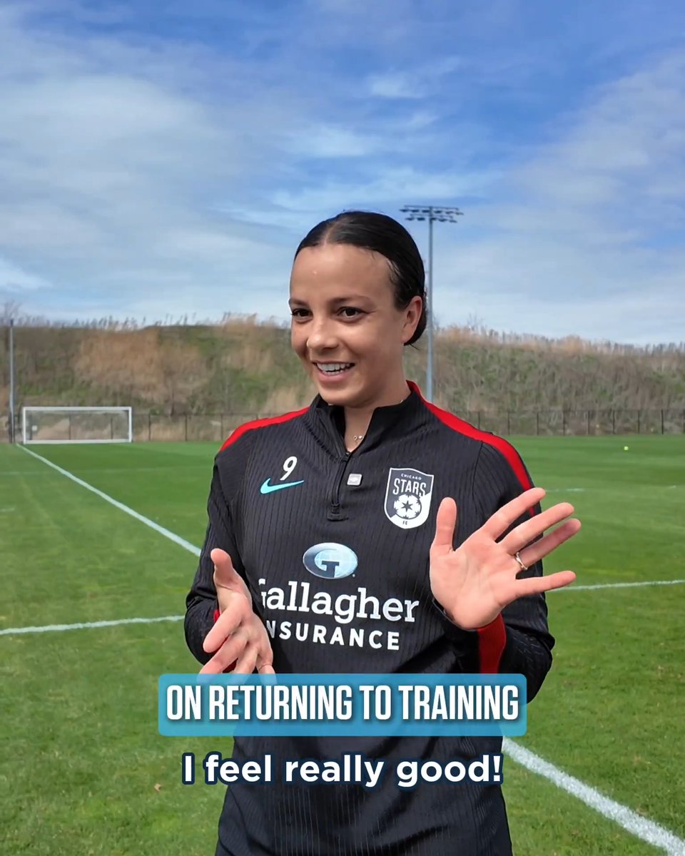 Look who joined the squad for full training today!!! mallory pugh working hard toward her return. 🙌⏳