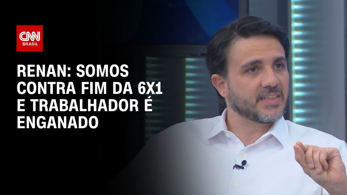 Renan: Somos contra fim da 6x1 e trabalhador é enganado; assista #CNNBrasil360