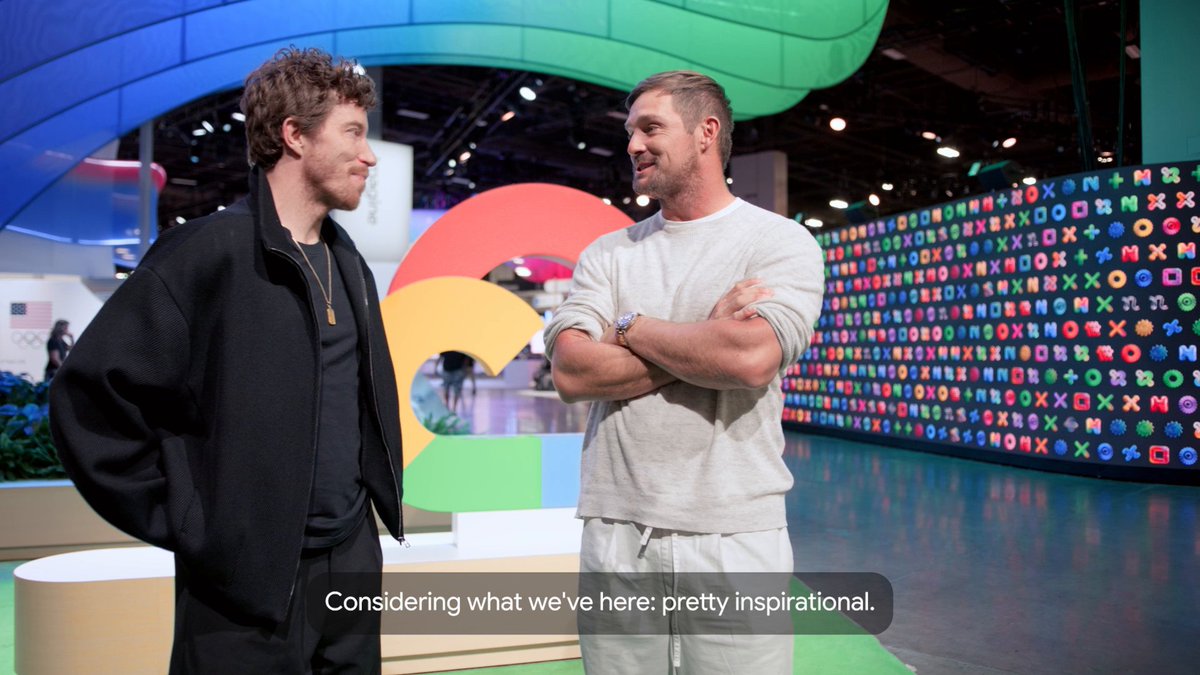 Two legends. One AI-powered future. 🏂🏌️‍♂️ @ShaunWhite and Bryson DeChambeau visited the Google Cloud showcase at Next '26 to see how AI is revolutionizing sports—from 3D biomechanics to robotic assistance. The game is changing. Are you ready for the next level?