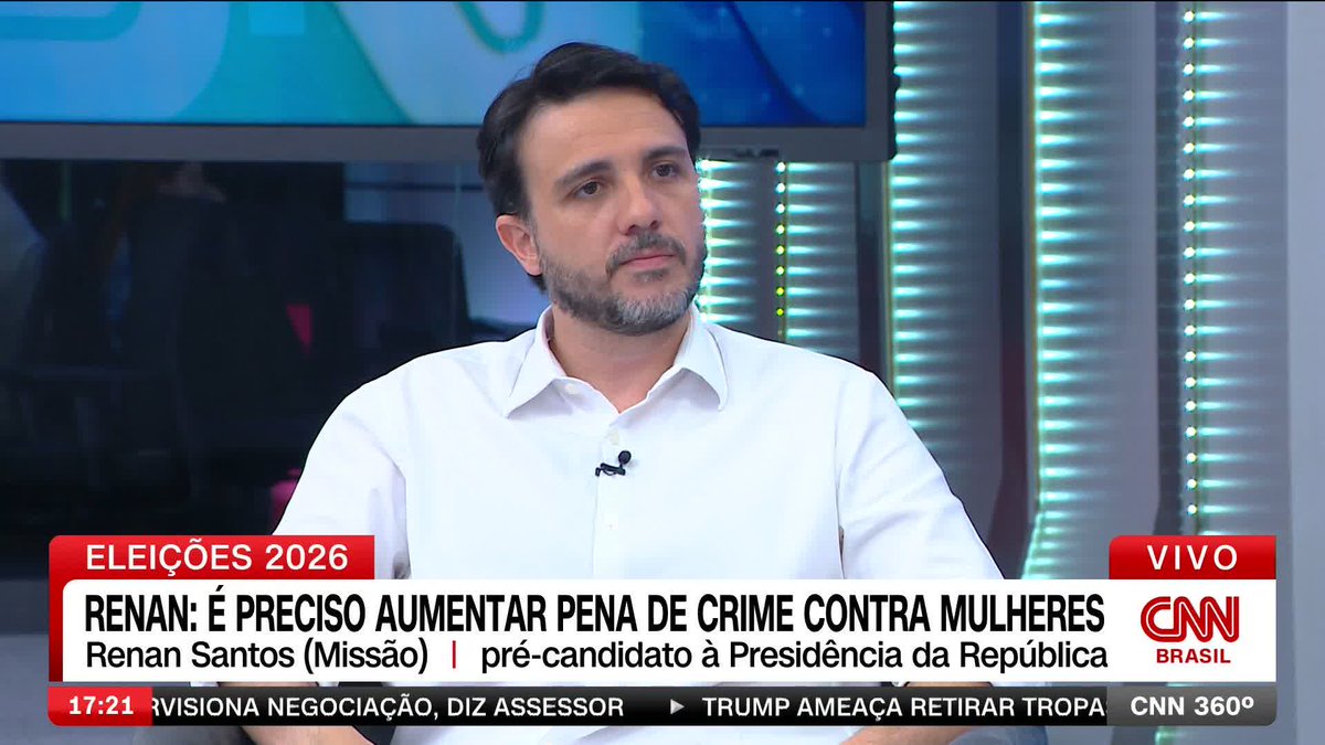 Renan: É preciso aumentar pena de crime contra mulheres; assista #CNNBrasil360