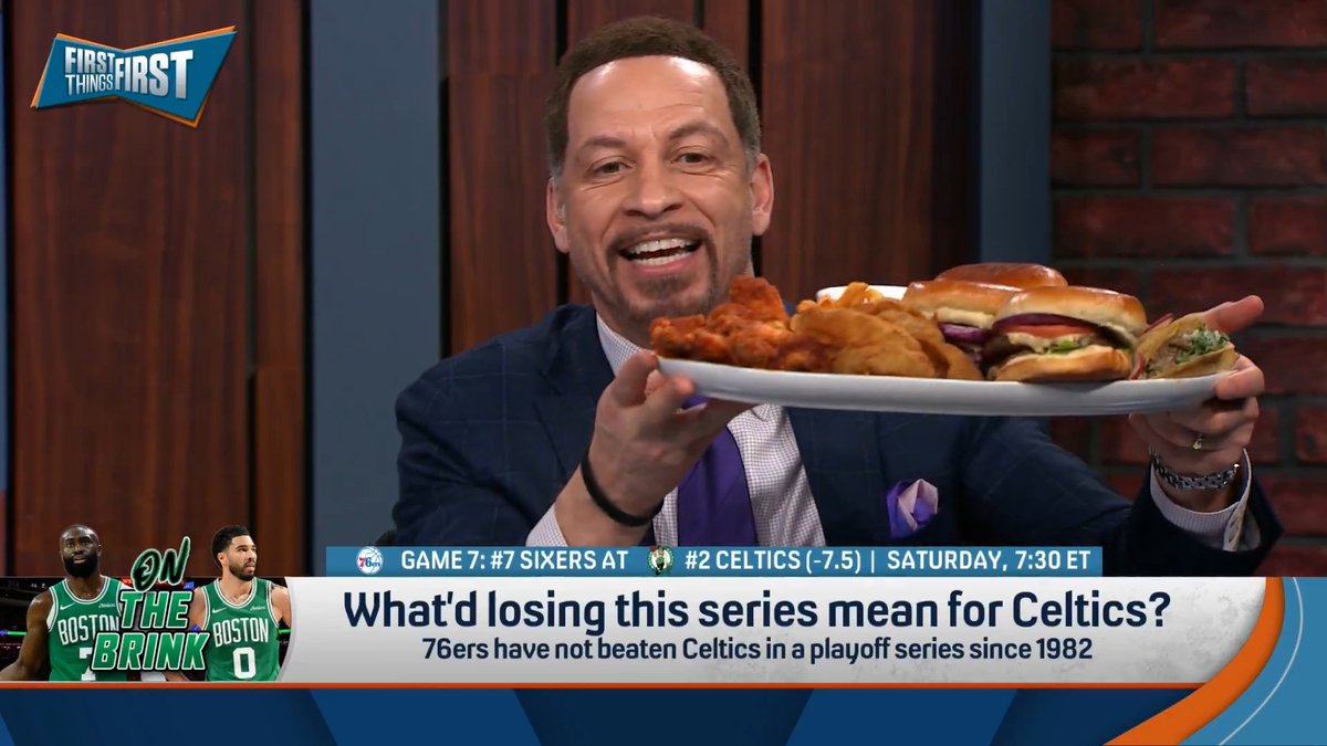 “When I saw that Philly was playing so well and it looked like they’re gonna win and it was like we got a Game 7, I got hungry. Ramsey, THE PLATTER!” Chris Broussard says Game 7 is delicious 🤤😂