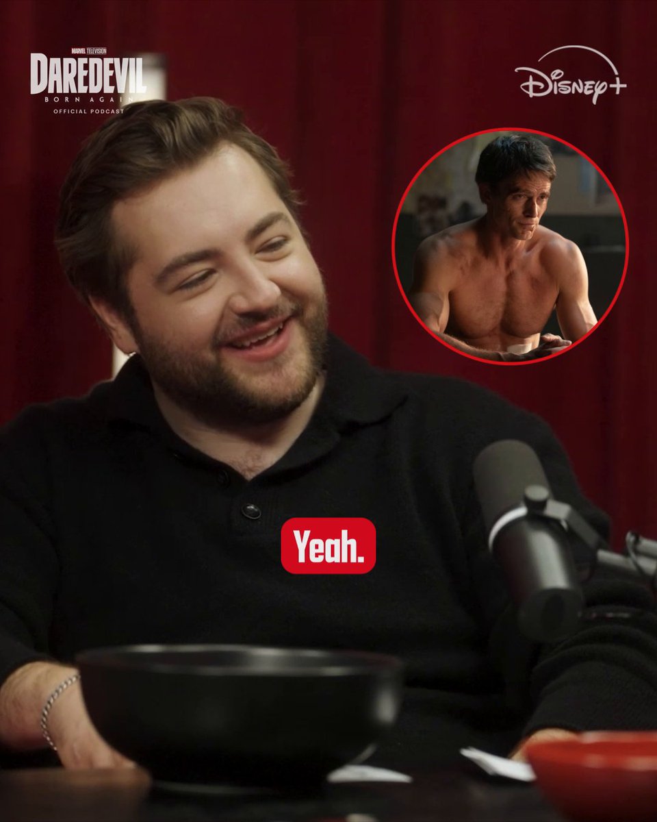 Who is most likely to turn the set into workout equipment? 🏋️‍♂️ 🎧 Daredevil: Born Again Official Podcast — now streaming on Disney+ and Marvel's YouTube.
