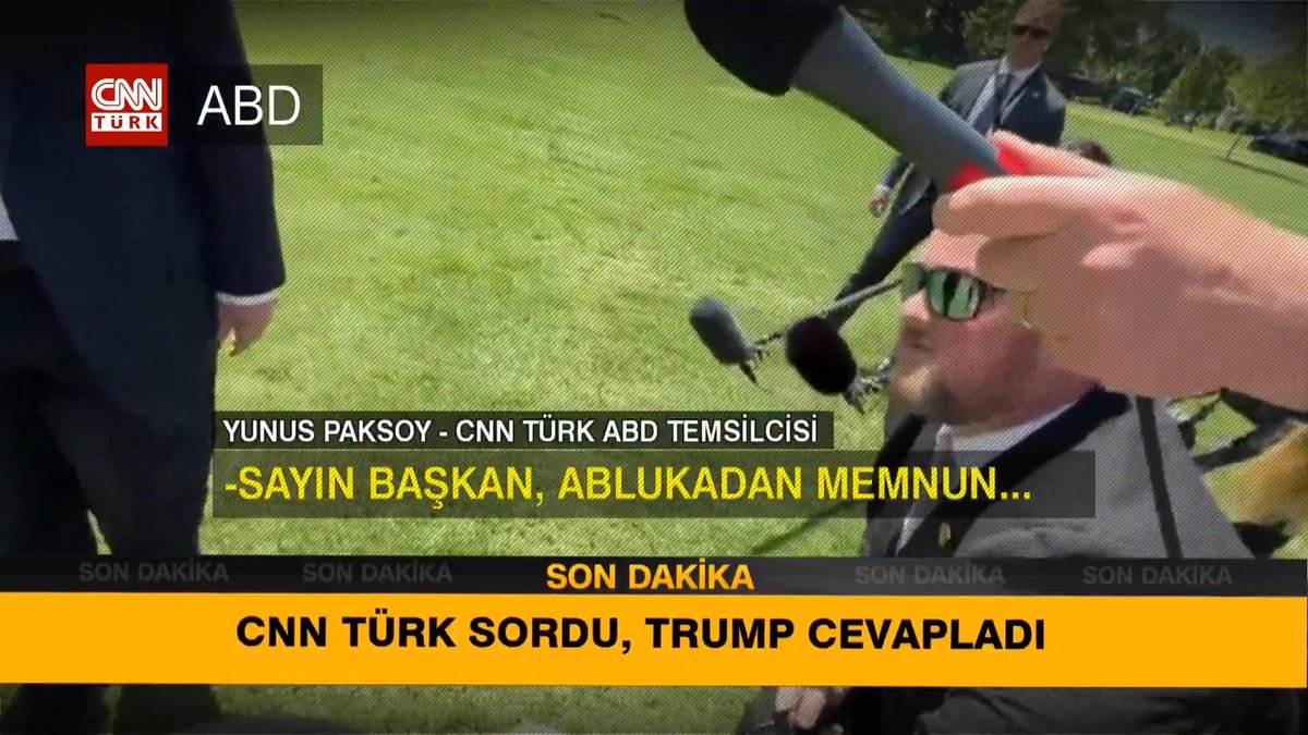 CNN TÜRK ABD Temsilcisi Yunus Paksoy (Yunus Paksoy) sordu, ABD Başkanı Trump cevapladı! İşte Trump'tan CNN TÜRK'e "Abluka" yanıtı...