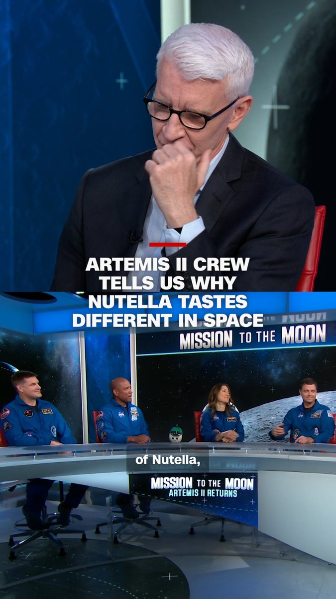 Anderson Cooper asked the Artemis II crew about the viral video of Nutella floating in space.