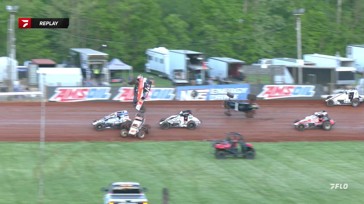 💥 WILD ride for Collin Parker at Bloomington Speedway! USAC Racing #USAC