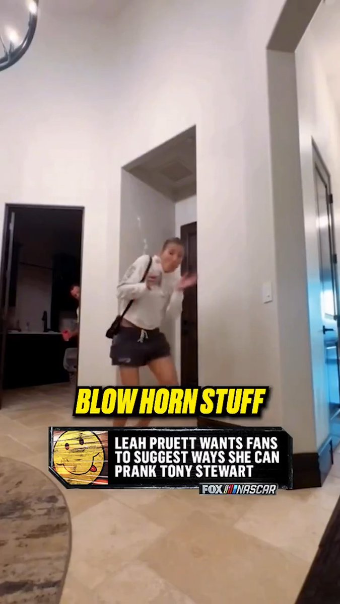 Do your thing, internet. Leah Pruett tells Kevin Harvick she is currently taking suggestions for ways to prank Tony Stewart.