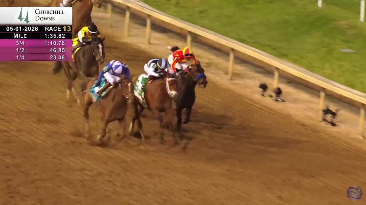 𝗔𝗟𝗪𝗔𝗬𝗦 𝗔 𝗥𝗨𝗡𝗡𝗘𝗥 wins the 152nd running of the Kentucky Oaks under the lights. Jockey Jose Ortiz makes it 5 wins on the day. Chad Brown trains the filly by Gun Runner. 🎥#TwinSpiresReplay