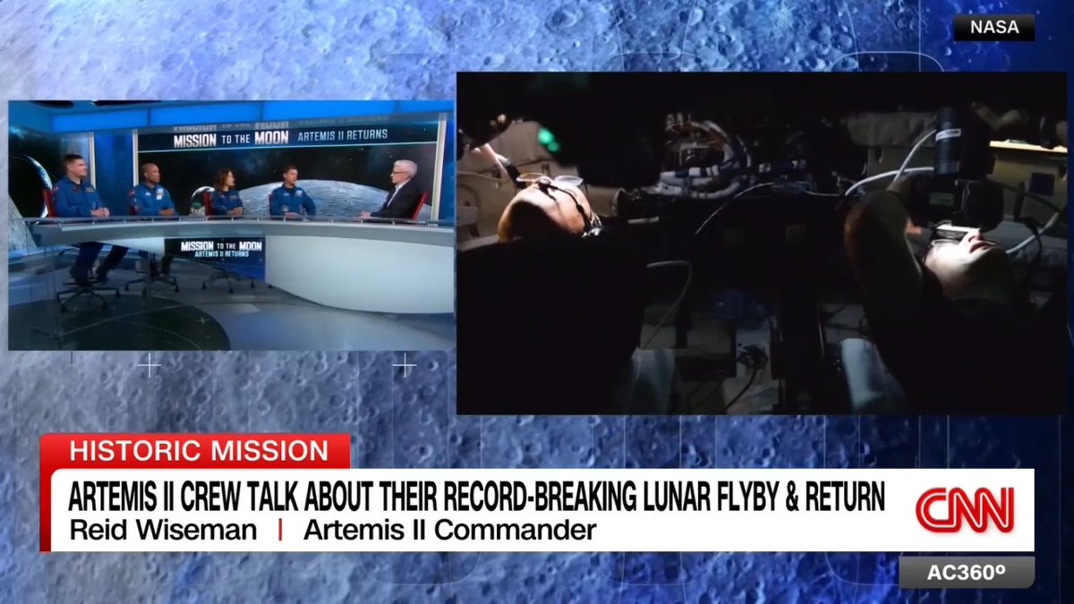 Commander Reid Wiseman, pilot Victor Glover and mission specialists Christina Koch and Jeremy Hansen discuss their journey to the far side of the moon. "There was a part of us that was left there, I would say, because of what we got to see," says Koch.