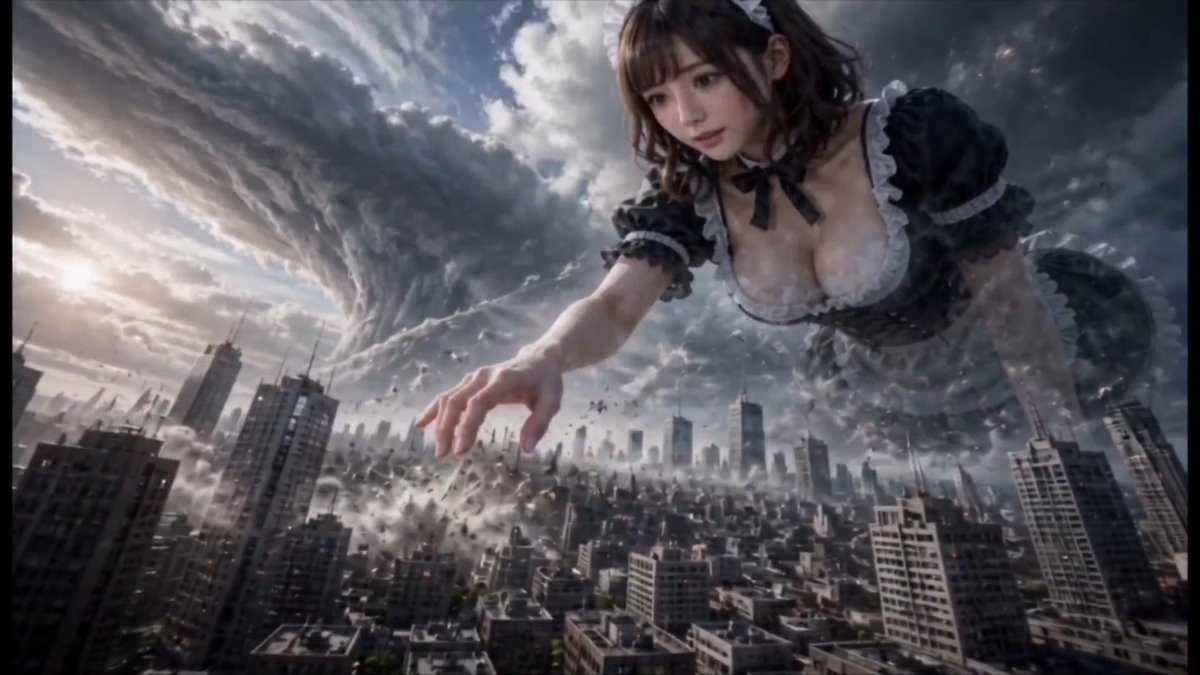 都市防衛システム、起動──侵略者は巨大メイド Patreonにも毎日動画投稿中→ #Sizetwitter #giantess #seedance
