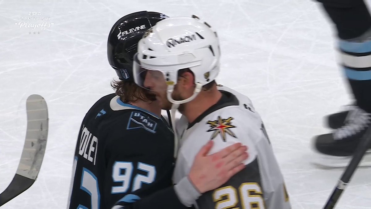 Some #HockeyHandshakes for two of the NHL's newer franchises. 👏 What a series from the Vegas Golden Knights and Utah Mammoth. 🫡 #StanleyCup