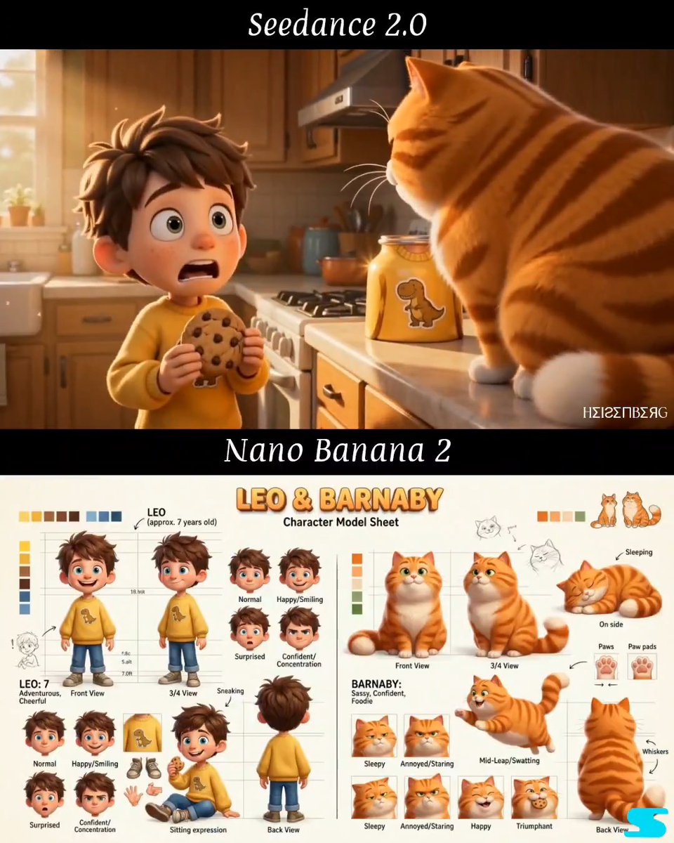 Bringing Leo and Barnaby to life. 🐾 Created entirely with Seedance 2.0 and Nano Banana 2 on SocialSight The next leap in 3D AI animation is here.