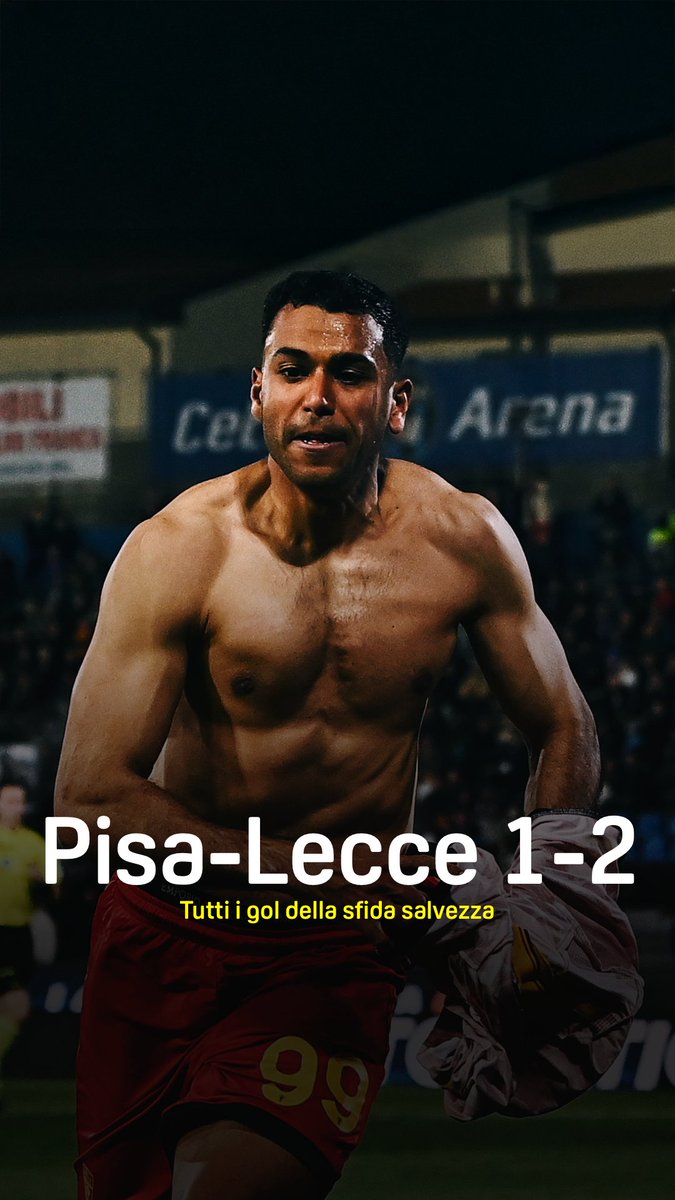 Una vittoria fondamentale per il Lecce 🐺 Che condanna Pisa e Verona alla 🅱️ #PisaLecce #DAZN
