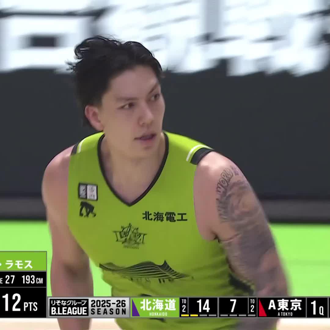 ドワイトラモス劇場開幕🔥🔥🔥 立ち上がりから5本のスリーをパーフェクトに決める! Dwight Ramos レバンガ北海道 #Bリーグ #りそなグループ