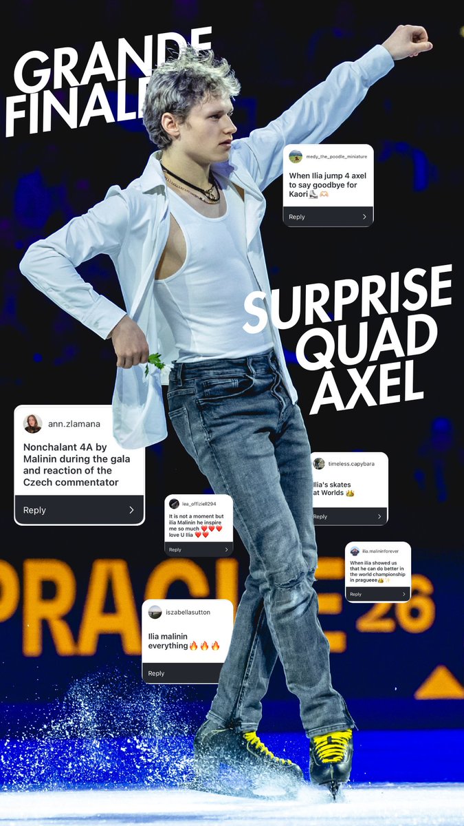 A fan-favorite moment of the season 💫 Ilia Malinin &amp; Kaori Sakamoto sharing the ice at the Exhibition Gala in Prague: a special goodbye, sealed with a surprise Quad Axel. Some moments go beyond competition. This was one of them. #FigureSkating