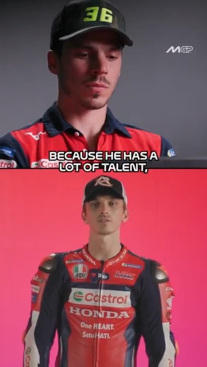 Find someone who talks about your strengths like Luca Marini does about JoanMir36's! 🥹 #MotoGP