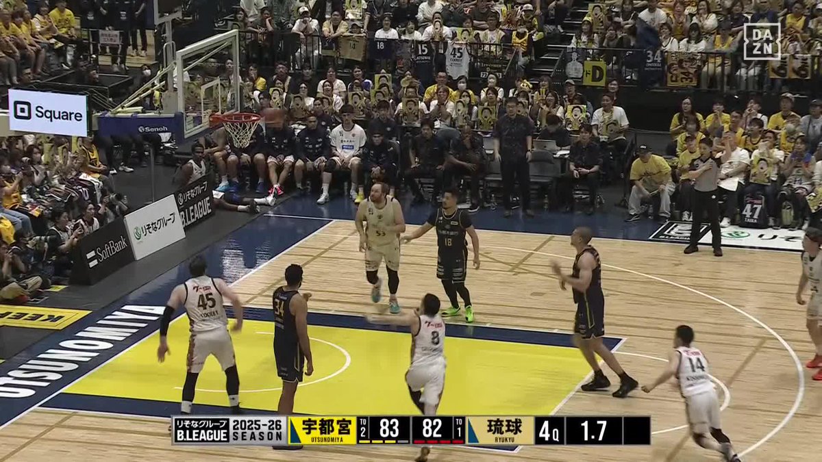 衝撃の結末😦 宇都宮が試合巧者ぶりを発揮👏 琉球との激闘を1点差で制す 🏆B1第36節 🆚宇都宮×琉球 📺#DAZN LIVE配信中 #Bリーグ #だったらDAZN #りそなグループ 宇都宮ブレックス / UTSUNOMIYA BREX