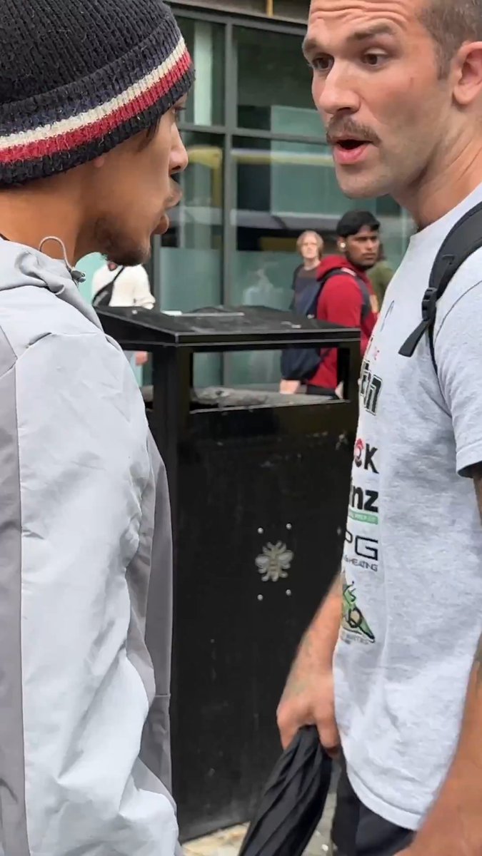 Man throws rocks in Manchester then gets twisted up