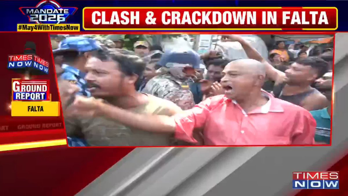 Clashes erupt in Falta, West Bengal amid repolling in 15 booths. 'These TMC people are not allowing Hindus to vote since last 15 years. These are all Jahangir Khan's people': A voter outside polling booth tells Rajesh Saha Heena Gambhir with more details