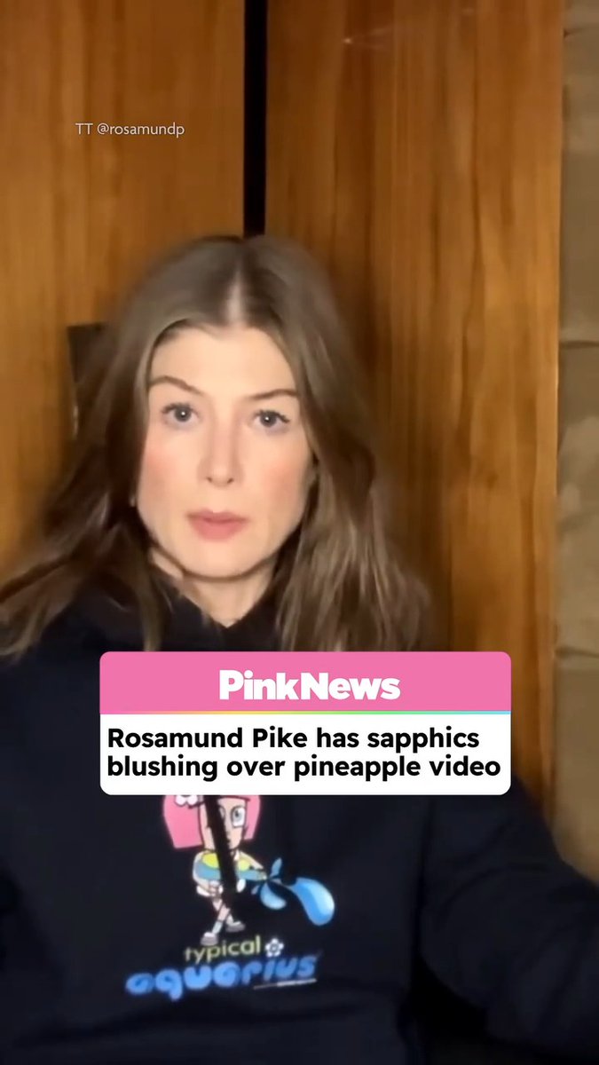 English actress Rosamund Pike had sapphic fans of hers blushing after she posted a video to her TikTok on Sunday (26 April) showcasing a secret technique to open a pineapple without a knife.