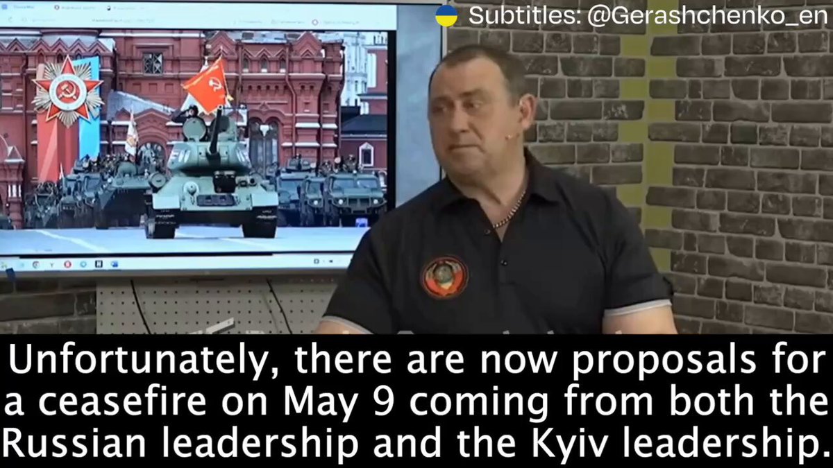 No hope for triumph”: Z-blogger Kalashnikov mocks Putin for requesting a ceasefire on May 9.