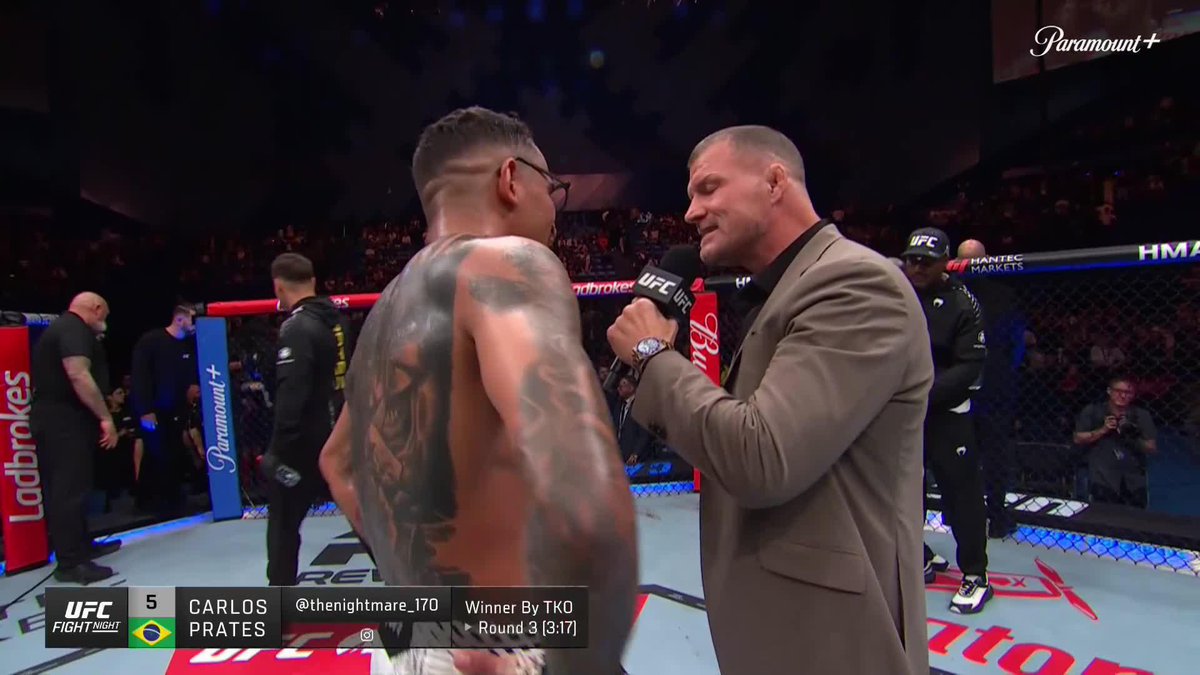Carlos Prates' family traveled 40 hours to watch him fight at #UFCPerth ❤️ 📺 Paramount+