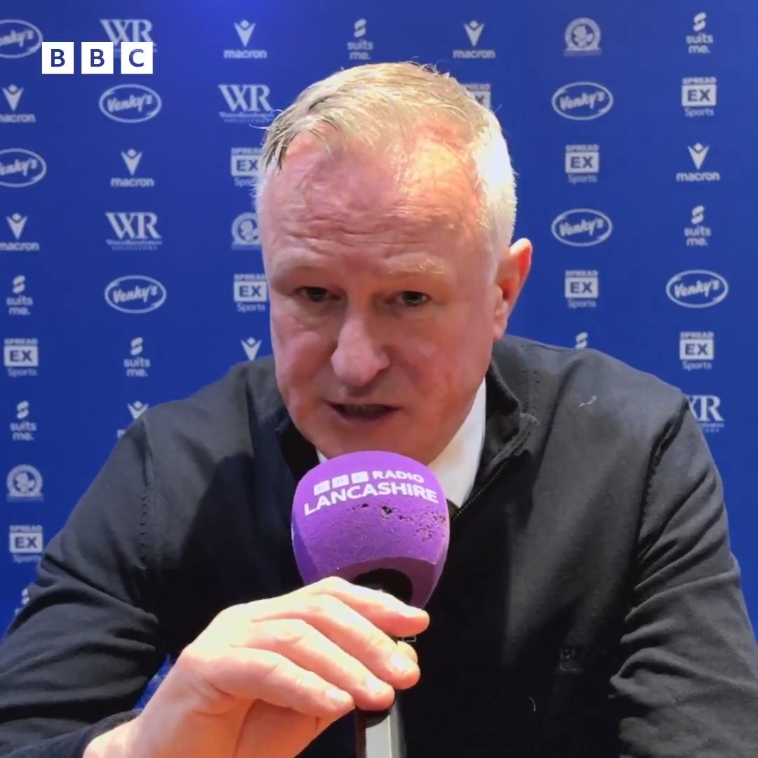 🔵 ⚪️ "I'm just pleased the club's got away from the situation it was in. I don't look at these types of things in relation to me. I've been brought in to do this job. It was challenging, there's no doubt about that." #Blackburn #Rovers head coach Michael O'Neill #bbcfootball
