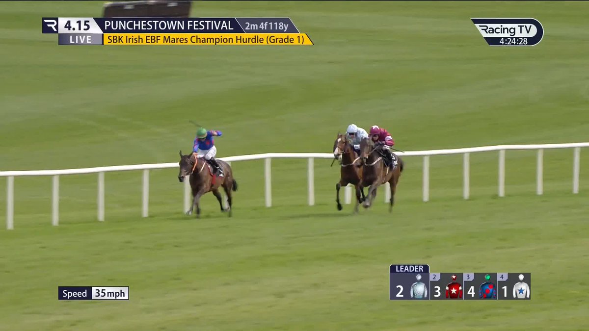 😂 If ever there was a result to sum up the 2026 Punchestown Festival, it's that. WODHOOH beat, JADE DE GRUGY beat... PLACE DE LA NATION wins.