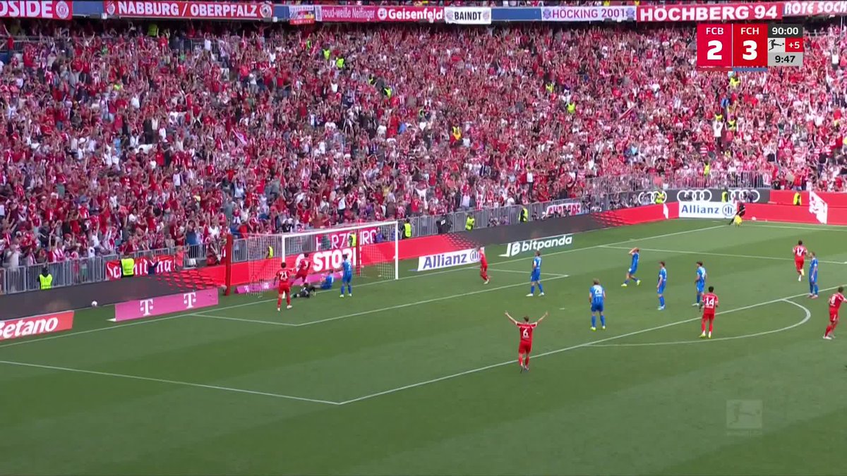Schmerzhafter geht es nicht! ๐ต Heidenheim kassiert in der zehnten Minute der Nachspielzeit den Bayern-Ausgleich. โก ๐ Die Bundesliga LIVE auf SKY SPORT ๐บ๐ฑ๐ฅ๏ธ #skybundesliga #bundesliga #fcbfch