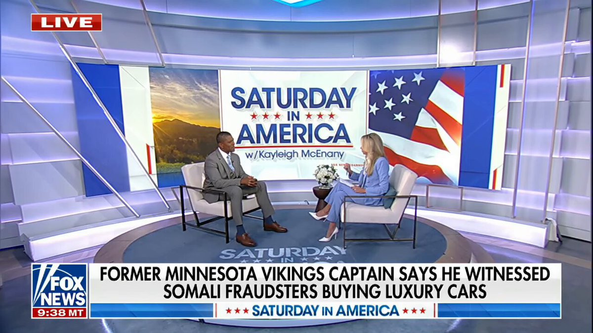 🚨 JUST NOW: Former Minnesota Vikings Captain Jack Brewer reveals he WATCHED SOMALI FRAUDSTERS buying luxury cars "Over 50% of them are all on WELFARE! Section 8 FULL of Somalis." "Deeper into the 2000s, 2010s, you see SO MANY Somalians purchasing these luxury goods. I always wondered — how in the WORLD did these folks get so much money?!" "They're at the malls, Louis Vuitton stores...SUPPOSEDLY fleeing their country doing that! I always questioned that." "It started to all make sense. People wanna use race, color...but when you look at populations, people need to come here to WORK!" Nailed it. Tim Walz needs to step down. He made it EVEN WORSE! Kayleigh McEnany