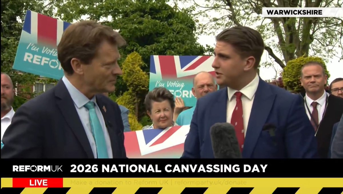 Richard Tice and Cllr George Finch are reinforcing our message in Warwickshire. Vote Reform. Get Starmer Out. ⚠️
