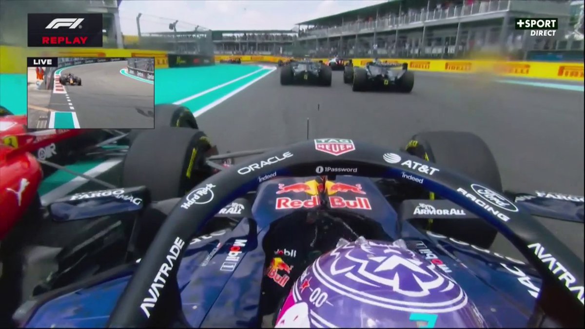 "C'était plus GT3 que Formule 1" 😅 Un départ tendu entre Max Verstappen et Lewis Hamilton 🥵 #MiamiGP #F1