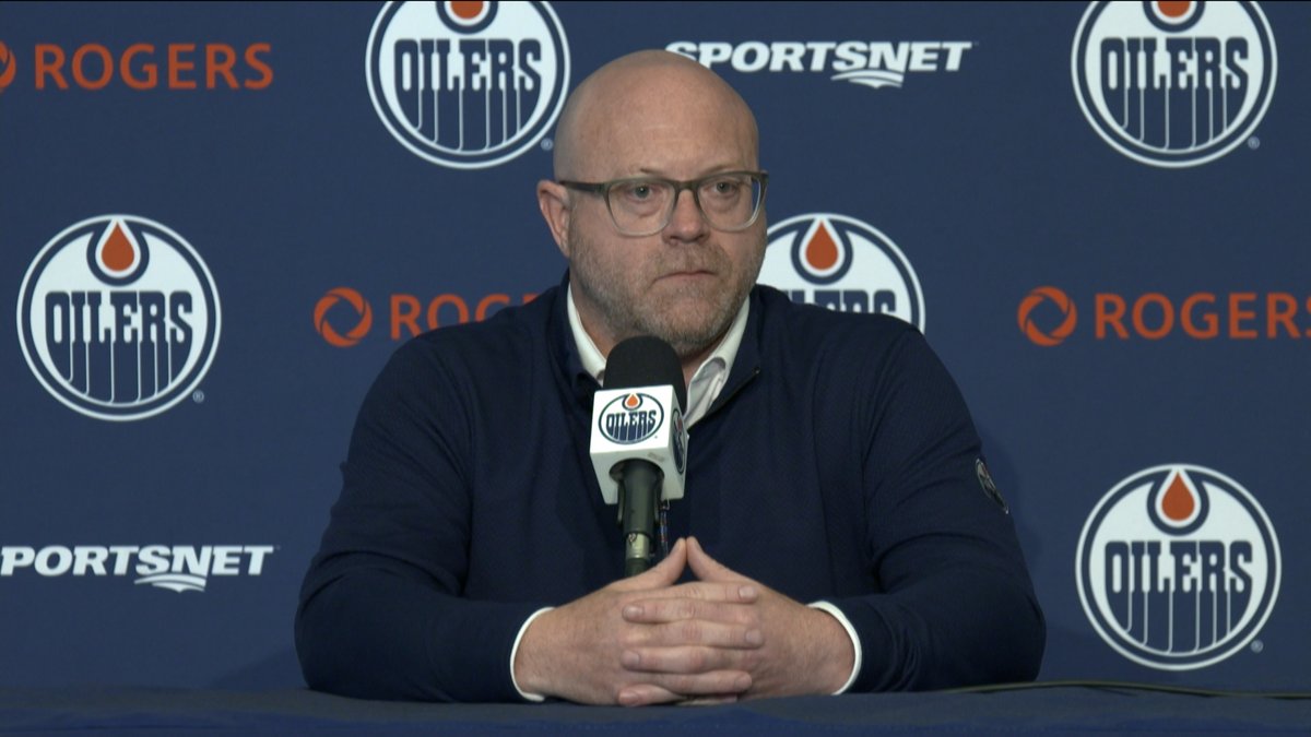 "When you don't have success, you have to evaluate everything. That goes for my staff, coaching staff, players... It's a results business & you have to see what you can improve on." Stan Bowman speaks at the #Oilers end-of-season media availability. Enterprise | #LetsGoOilers