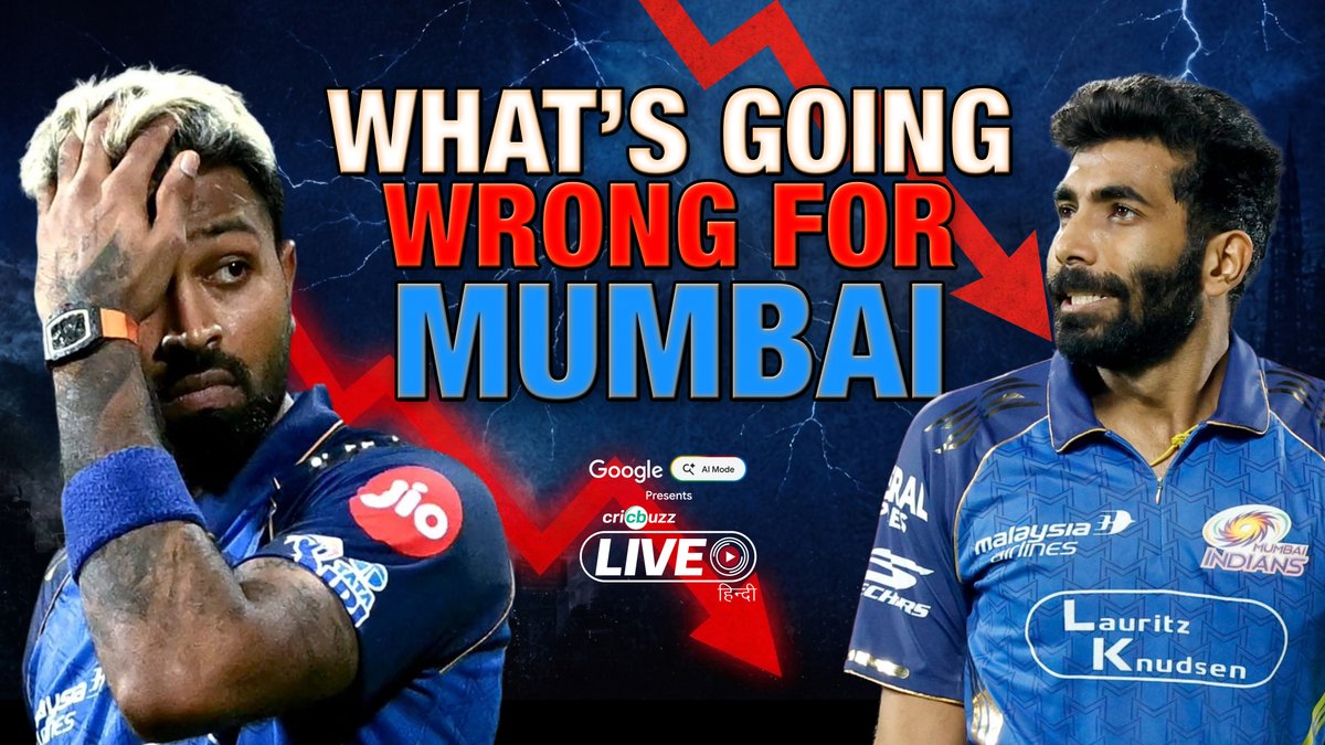 What's going wrong for Mumbai❓ Watch Kartik Murali and MANOJ TIWARY discuss, on Cricbuzz Live Hindi #IPL2026 #MI Google India