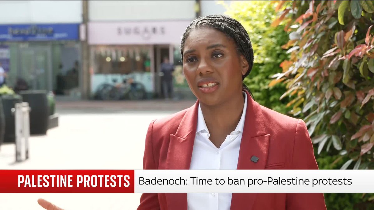 Kemi Badenoch has called for pro-Palestine marches to be banned. The Tory leader said it is "quite clear that they are used as a cover for promoting violence and intimidation against Jews". Read more 🔗 📺 Sky 501, Virgin 602, Freeview 233 and YouTube