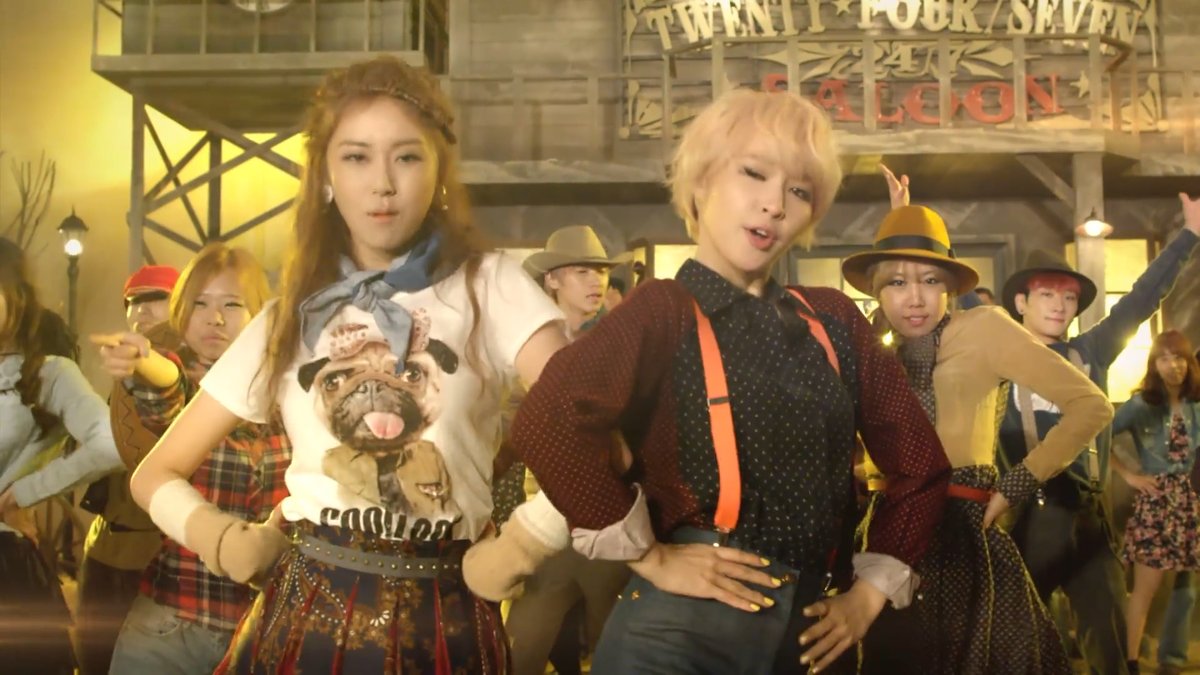 I love how no other group was brave enough to try country music except for 4Minute.