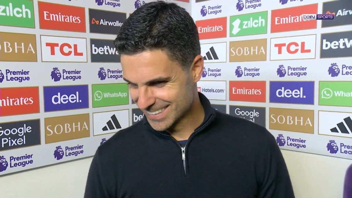 🗣️ Mikel Arteta reacting to THAT viral clip of a young Arsenal fan celebrating this evening: “I love that! Look at the passion, the joy, the pride. He’s there with his father, that’s the kind of moment we want to give our people.” ❤️🥺