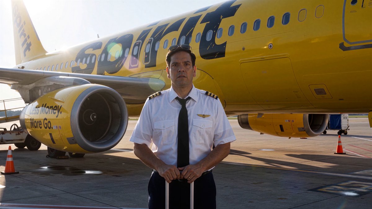 Marco Rubio finding out he has to run Spirit Airlines now too.