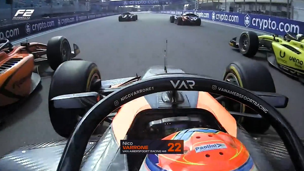 Nico Var-roomed off the line 💨 The Argentines start set him well on his way to a career-best P4 finish in the Sprint 👏 #F2 #MiamiGP