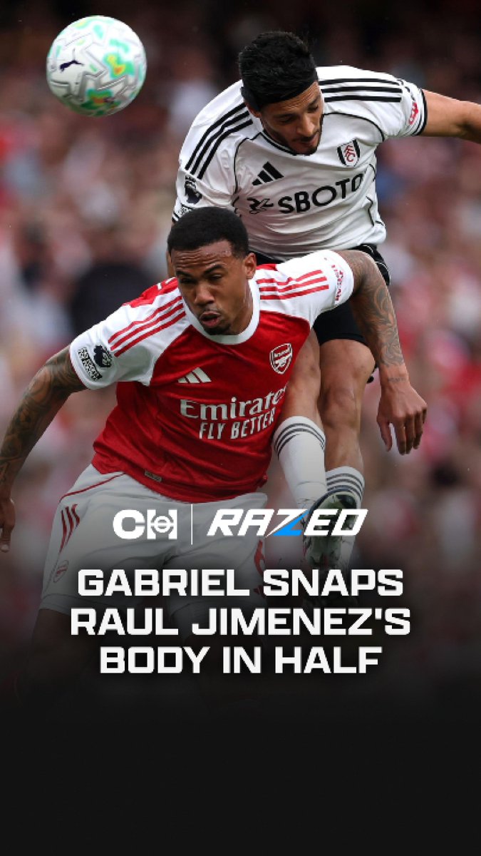 Gabriel Magalhães nearly snaps Jimenez into two