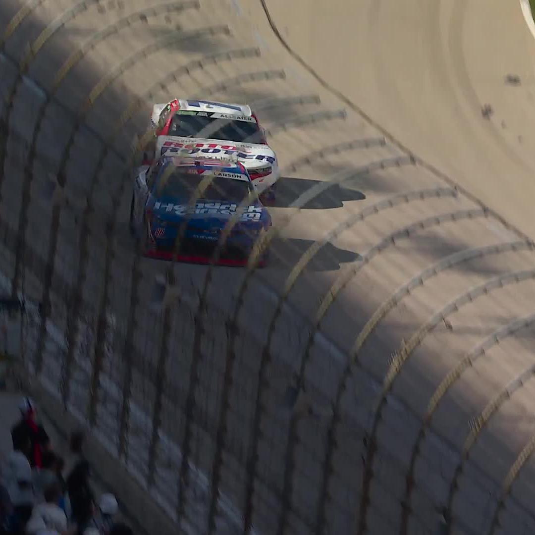 Allgaier gave it all he had! Kyle Larson wins in Texas.