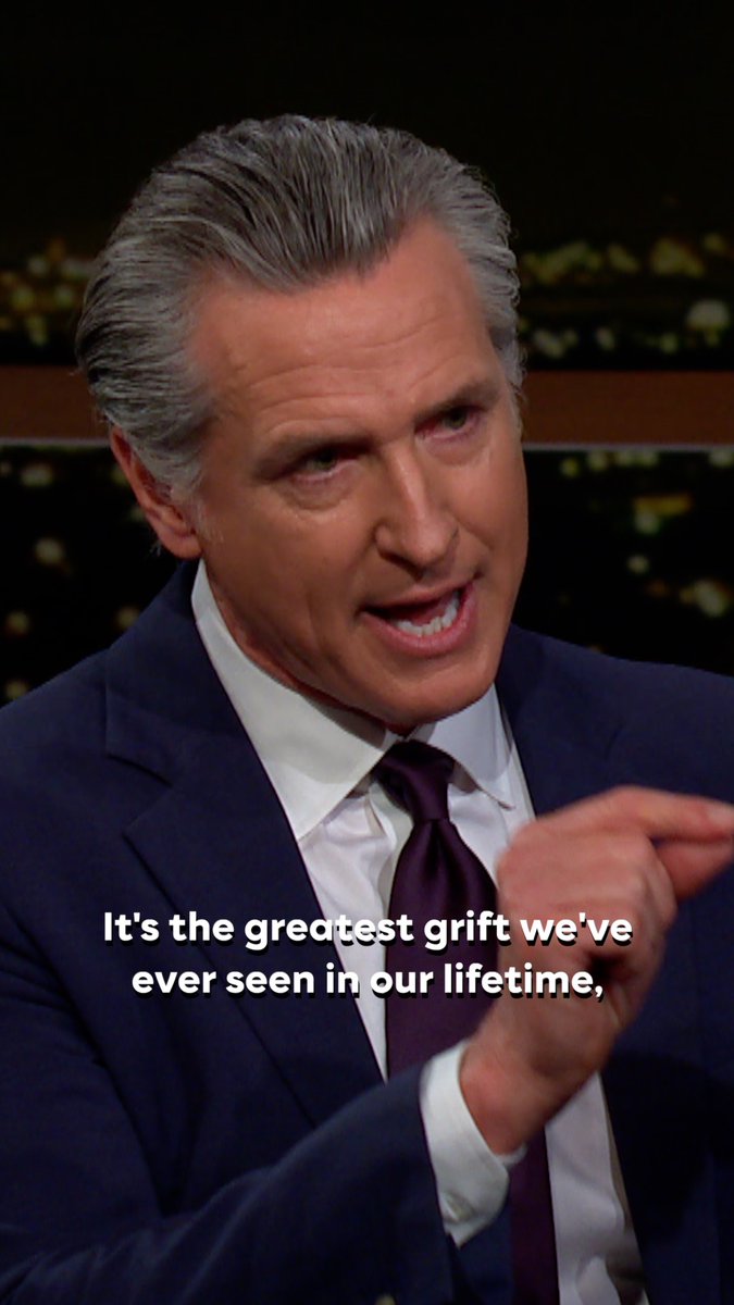 “It’s the greatest grift we’ve ever seen in our lifetime.” Gov. Gavin Newsom calls out corruption under the Trump administration on this week’s #RealTime with @BillMaher HBO Max:
