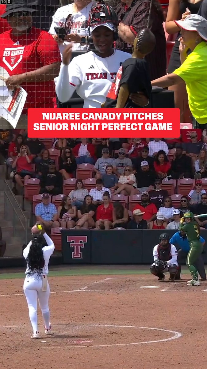 The million-dollar kid puts up the first perfect game of her career on Senior Night 🔥 What a moment for NiJaree Canady 👏💪