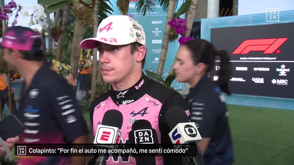 Franco Colapinto conecta con su Alpine 🙌 🗣️ "Por fin el auto me acompañó después de cuatro carreras, estoy muy contento" #MiamiDAZNF1 🇺🇸