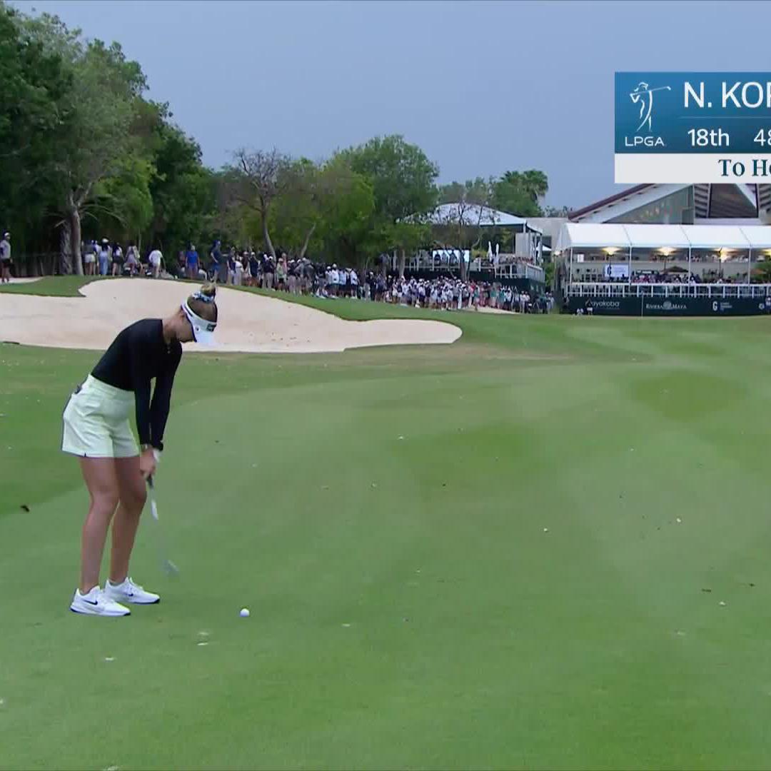 Nelly's just showing off at this point 😂 She cards an eagle to extend her lead to three strokes.